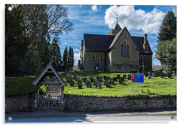 Holy Trinity Parish Church Ystrad Mynach Acrylic by Steve Purnell