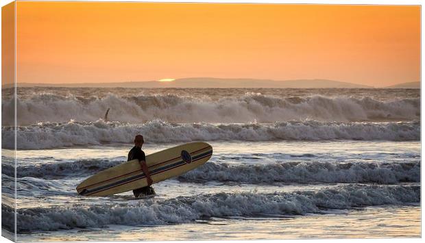  Sunset Surf Canvas Print by Dean Merry