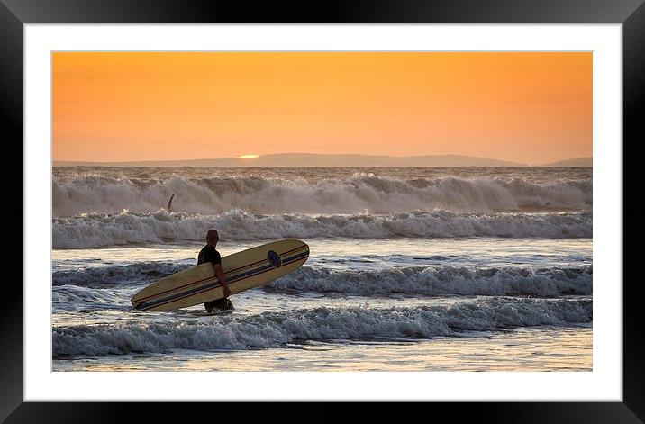  Sunset Surf Framed Mounted Print by Dean Merry