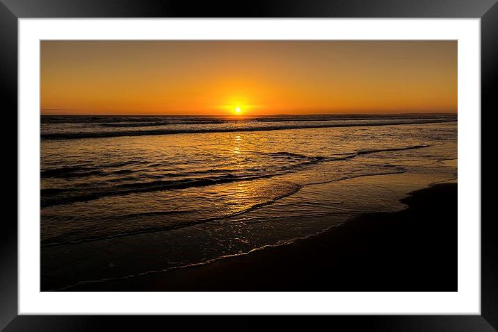 Rest bay sunset, Porthcawl Framed Mounted Print by Dean Merry