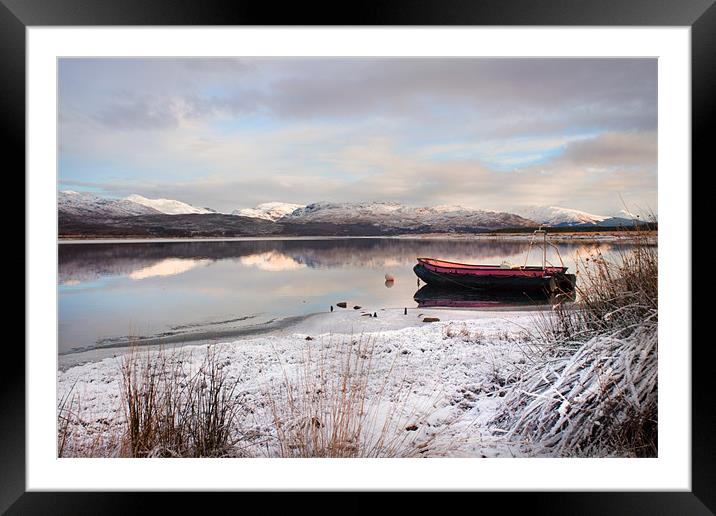 Cold day on Loch Sheil Framed Mounted Print by Jim kernan