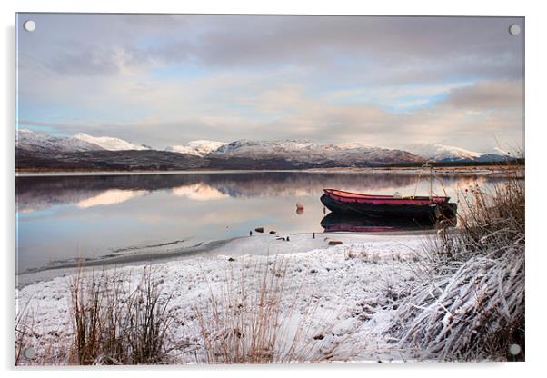 Cold day on Loch Sheil Acrylic by Jim kernan
