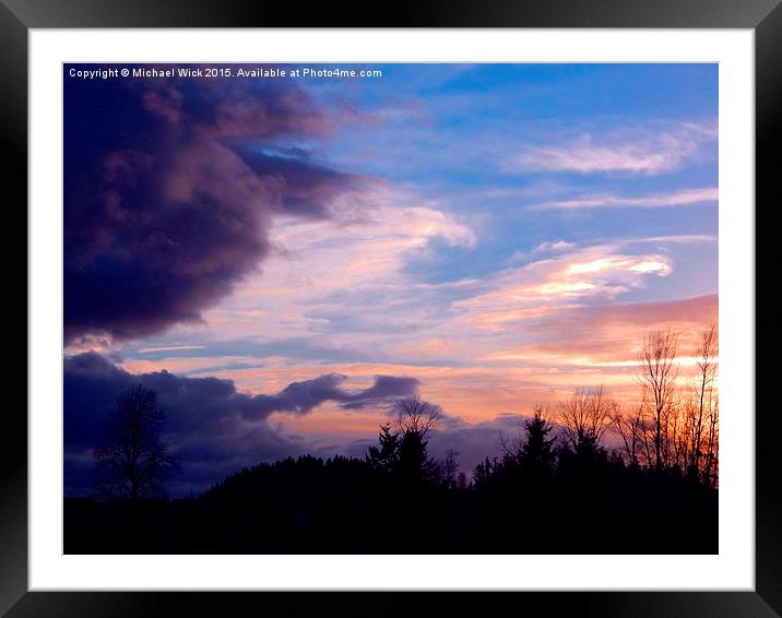 Beautiful Sunset 1  Framed Mounted Print by Michael Wick