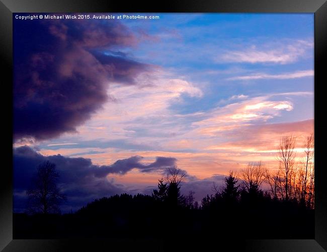 Beautiful Sunset 1  Framed Print by Michael Wick
