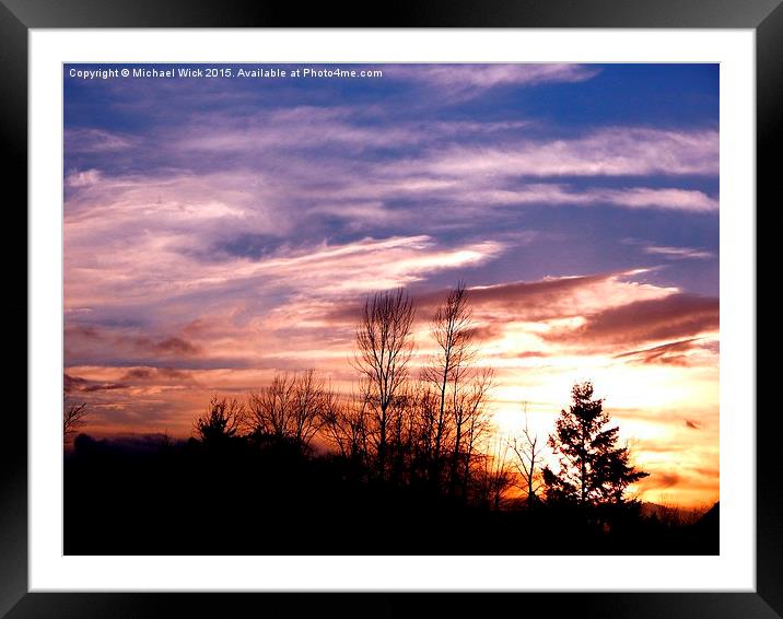  Sunset 2 Framed Mounted Print by Michael Wick