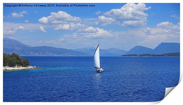  SAILING THE IONIAN SEA Print by Anthony Kellaway
