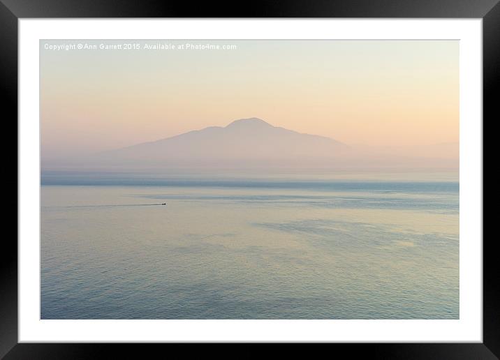 Mount Vesuvius in the Mist Framed Mounted Print by Ann Garrett