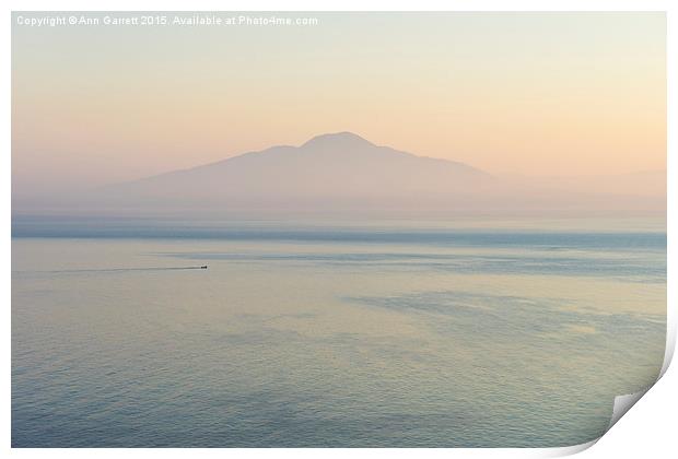 Mount Vesuvius in the Mist Print by Ann Garrett