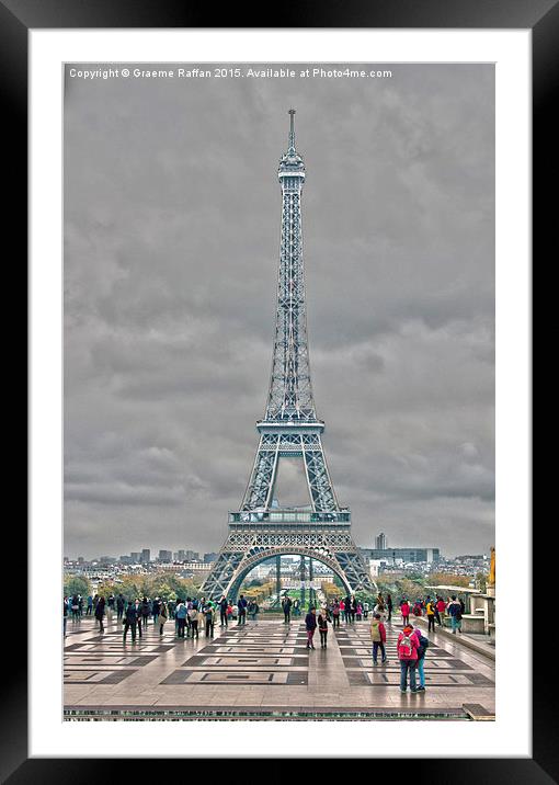  Eiffel Tower, Paris Framed Mounted Print by Graeme Raffan