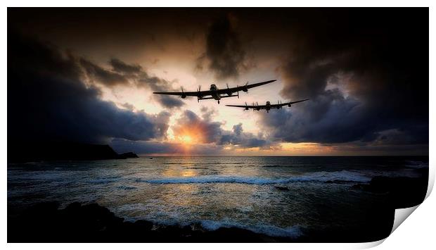  Lancaster Bombers Print by Jason Green