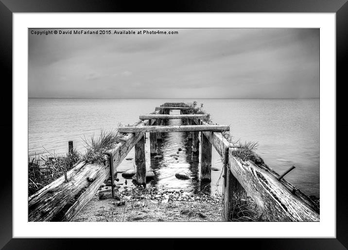  The old pier, Derrytrasna Framed Mounted Print by David McFarland