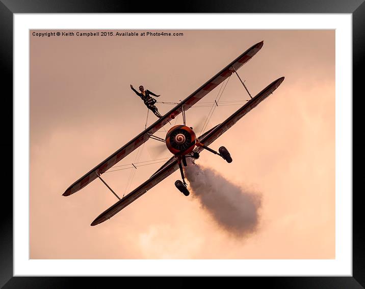  Breitling Boeing Stearman Framed Mounted Print by Keith Campbell