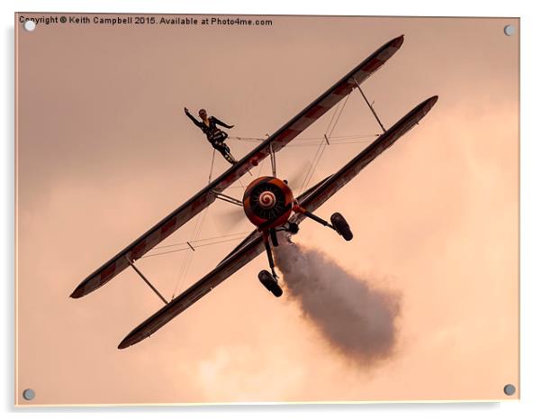  Breitling Boeing Stearman Acrylic by Keith Campbell