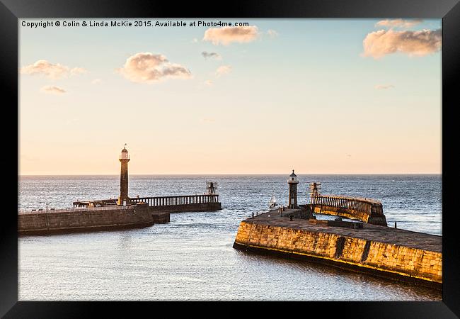 Whitby Harbour, North Yorkshire, England Framed Print by Colin & Linda McKie