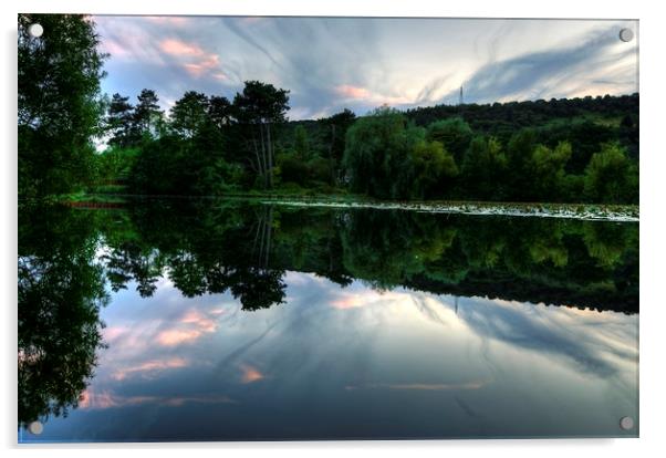  Evening Lake Acrylic by Svetlana Sewell