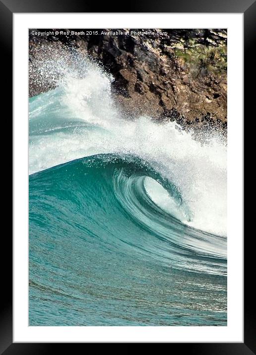  'Towan Curl' Framed Mounted Print by Rob Booth