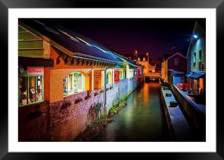  Cowbridge at night  Framed Mounted Print by Dean Merry