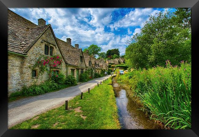  Cotswold stone cottages, Rack isle Bibury Framed Print by Dean Merry