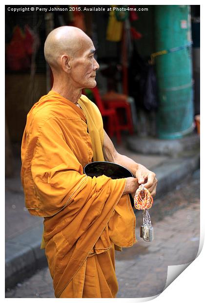 Malaysian Monk  Print by Perry Johnson