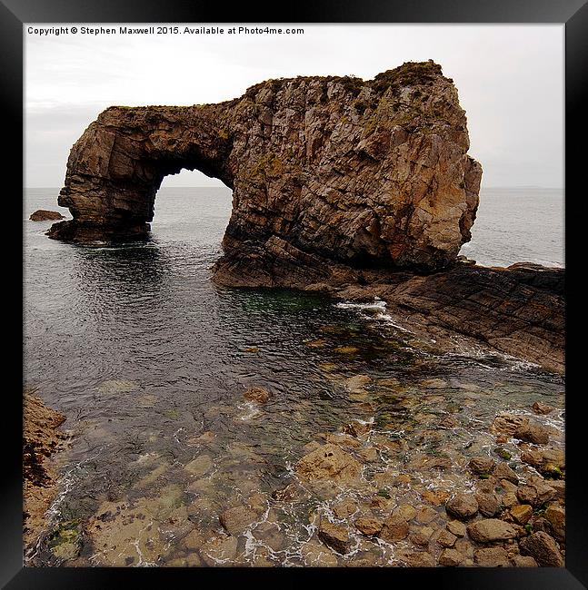  Great Pollet Sea Arch Framed Print by Stephen Maxwell