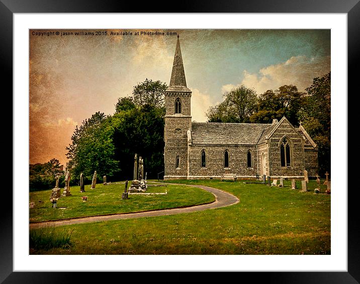  Church of St Nicholas (Texture Version) Framed Mounted Print by Jason Williams