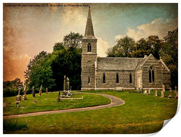  Church of St Nicholas (Texture Version) Print by Jason Williams