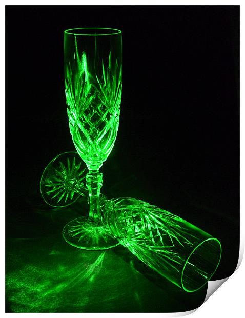 Champagne Flutes Print by Chris Day