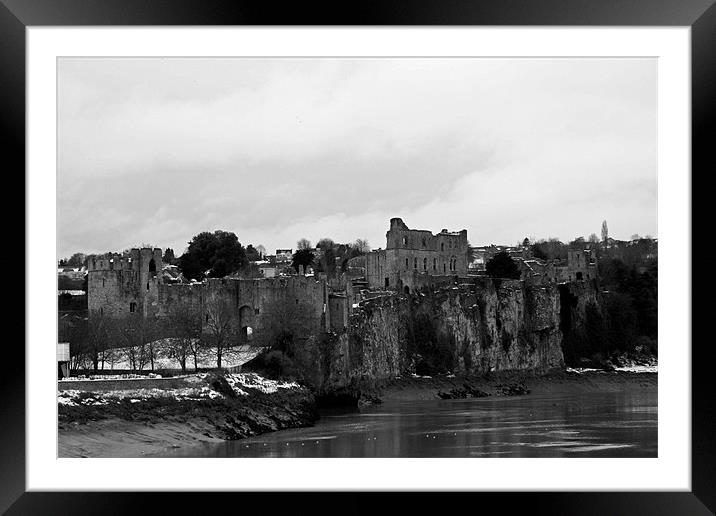 Chepstow Castle Framed Mounted Print by les tobin