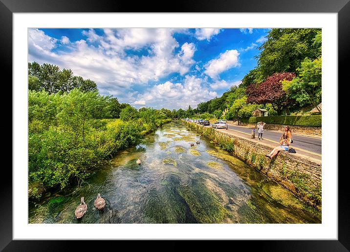  River Coln, Rack isle, Bibury Framed Mounted Print by Dean Merry