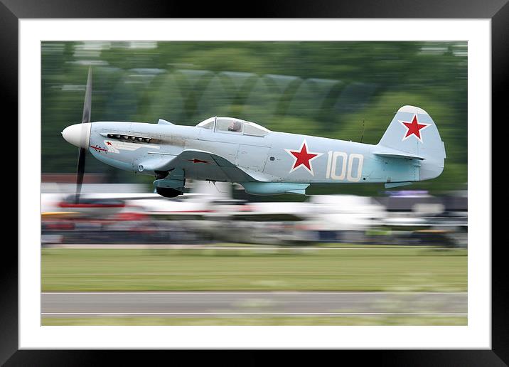  Yak-3 Takeoff Framed Mounted Print by Rachel & Martin Pics