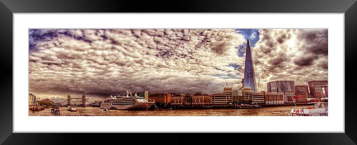  Thames Panorama Framed Mounted Print by Scott Anderson