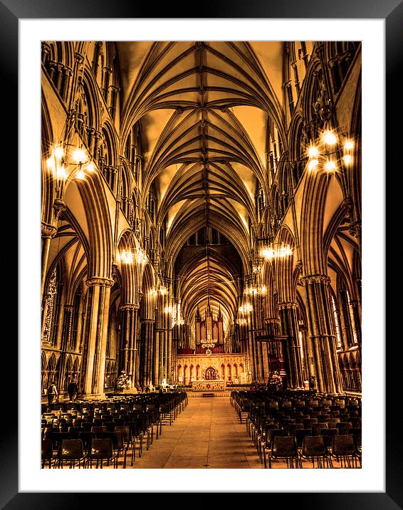  Lincoln Cathedral Framed Mounted Print by Kim Slater