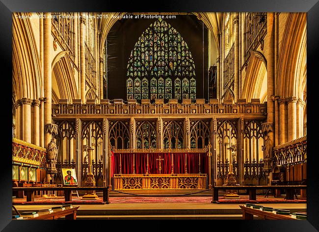  The Nave, & Altar, York Minster Framed Print by Sandi-Cockayne ADPS