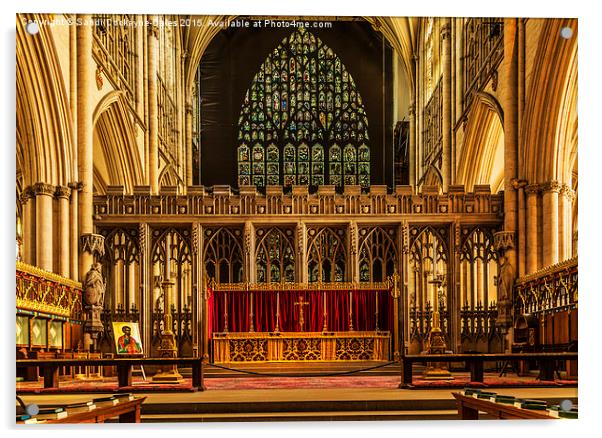  The Nave, & Altar, York Minster Acrylic by Sandi-Cockayne ADPS