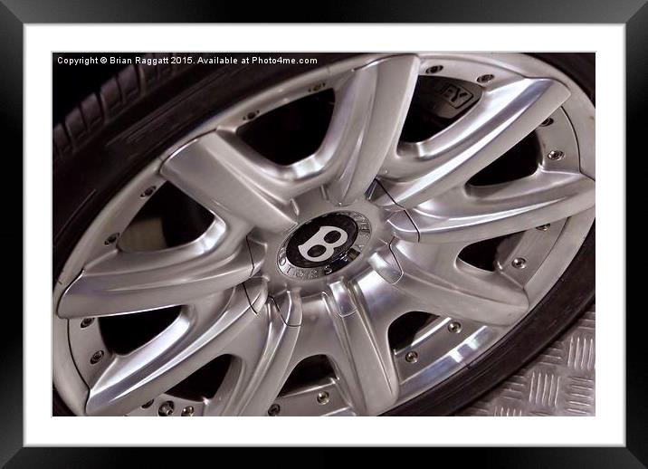  Bentley Wheel Framed Mounted Print by Brian  Raggatt