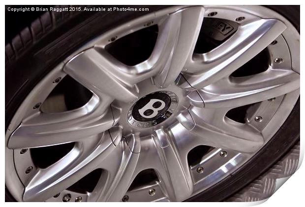  Bentley Wheel Print by Brian  Raggatt