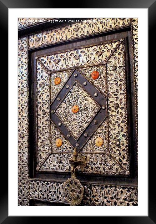  Egyptian Door Detail Framed Mounted Print by Brian  Raggatt