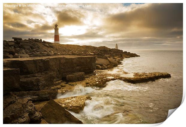 Portland Bill Lighthouse Print by Ian Middleton