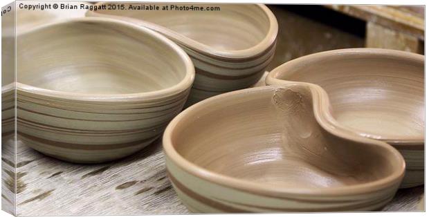  Potters Freshly Made Bowls Canvas Print by Brian  Raggatt