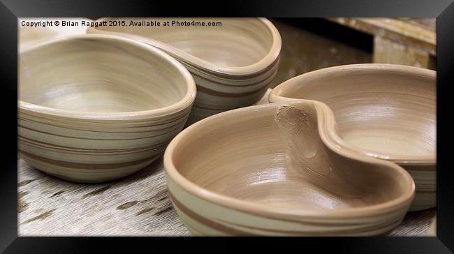  Potters Freshly Made Bowls Framed Print by Brian  Raggatt
