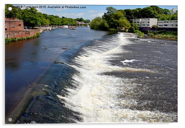  The weir at Chester, River Dee Acrylic by Frank Irwin