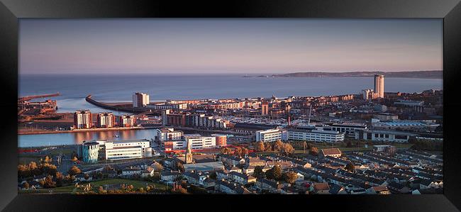  Swansea city south Wales Framed Print by Leighton Collins