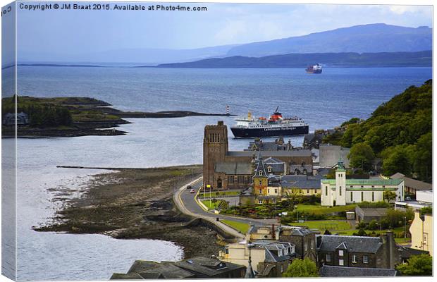  View from McCaigs Tower, Oban Canvas Print by Jane Braat