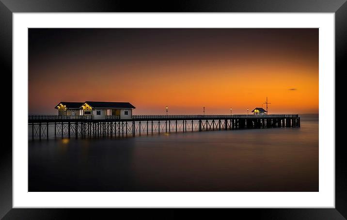  Sunrise glow at Penarth Pier Framed Mounted Print by Dean Merry