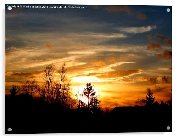  Sunset 3 Acrylic by Michael Wick