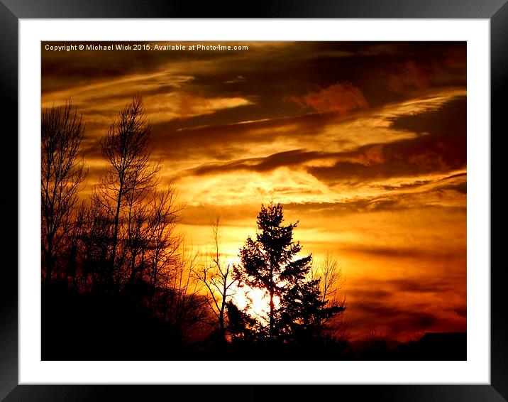  Sunset 5 Framed Mounted Print by Michael Wick