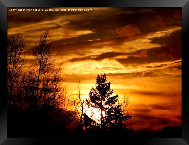  Sunset 5 Framed Print by Michael Wick