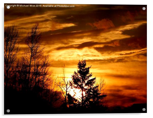  Sunset 5 Acrylic by Michael Wick