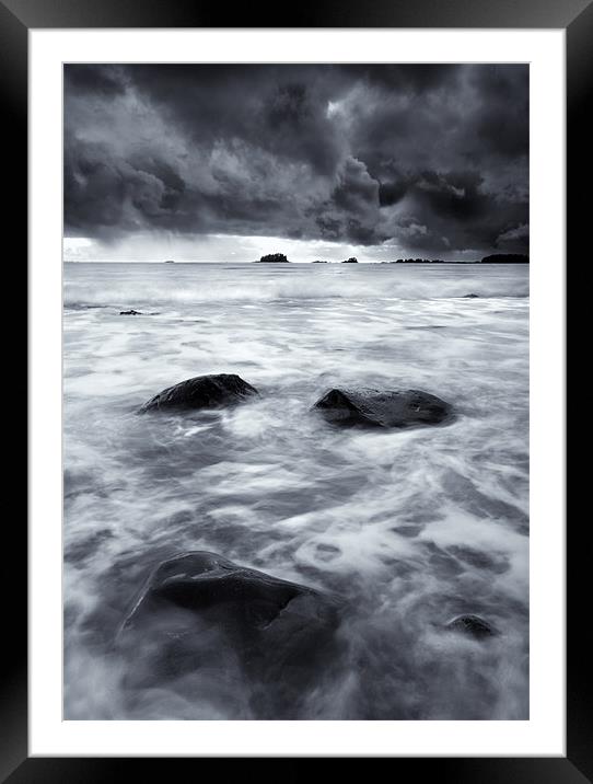 Turbulent Seas Framed Mounted Print by Mike Dawson