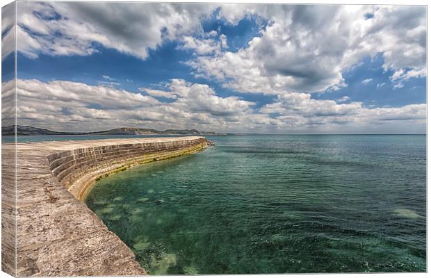  The Cobb at Lyme.  Canvas Print by Mark Godden